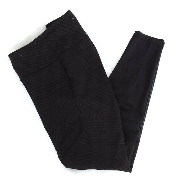 Old Navy Active Go-Dry Girl's Black Mesh Trim Performance Leggings - Picture 1 of 10